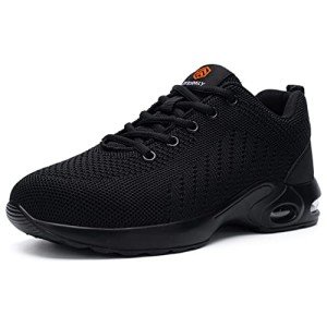 Lightweight Steel Toe Women's Safety Sneakers, Black