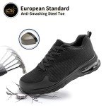 LUPWEE Steel Toe Slip Resistant Work Sneakers