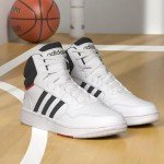 adidas Hoops 3.0 Mid Sneakers - White/Red/Blue
