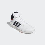 adidas Hoops 3.0 Mid Sneakers - White/Red/Blue
