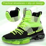JMFCHI Kids High-Top Basketball Sneakers - Green