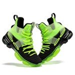 JMFCHI Kids High-Top Basketball Sneakers - Green