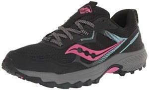 Saucony Black and Fuchsia Sneakers, Size 7.5