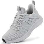 Abboos Women's Slip-On Tennis Sneakers, Gray