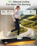 AKLUER Black Portable Under-Desk Walking Treadmill
