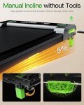 AKLUER Black Portable Under-Desk Walking Treadmill