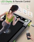 AKLUER Black Portable Under-Desk Walking Treadmill