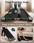 AKLUER Black Portable Under-Desk Walking Treadmill