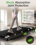 AKLUER Black Portable Under-Desk Walking Treadmill