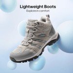 NORTIV 8 Women's Outdoor Mid Hiking Sneakers