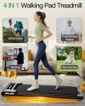AKLUER Black Portable Under-Desk Walking Treadmill