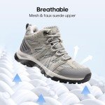 NORTIV 8 Women's Outdoor Mid Hiking Sneakers