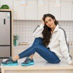 Women’s Breathable Running Sneakers - Dark Gray 8.5