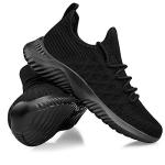 Feethit Women's Slip-On Breathable Gym Sneakers Black