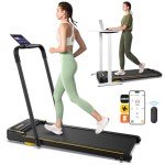 UREVO Compact 2-in-1 Treadmill for Home and Office