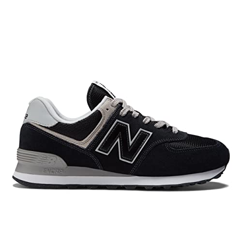 New Balance 574 Core Sneaker - Black/White - 9.5