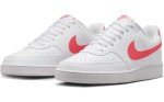 Nike Women's Court Vision Sneakers - White/Coral-Volt