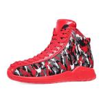 Soulsfeng Women's High Top Camo Sneakers - Red/Black