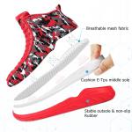 Soulsfeng Women's High Top Camo Sneakers - Red/Black