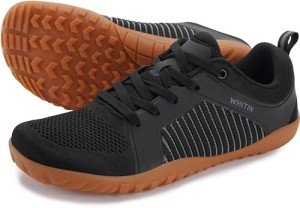 WHITIN Men's Barefoot Trail Running Sneakers, Black Gum