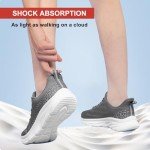 BQQ Women's Lightweight Slip-On Running Sneakers