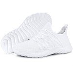 Feethit Women's Lightweight Slip-On White Sneakers