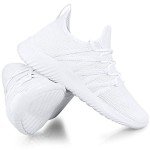 Feethit Women's Lightweight Slip-On White Sneakers