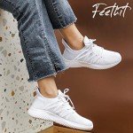 Feethit Women's Lightweight Slip-On White Sneakers