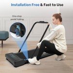 Portable Under Desk Treadmill - 2 in 1 Folding