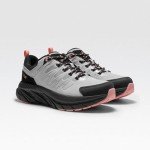 NORTIV 8 Women's Lightweight Hiking Shoes Chunky Tennis Comfortable Non-Slip Trekking Trails Shoes Outdoor Platform Walking Sneakers,Size 8.5,Grey/Pink,SNHS244W