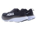 Hoka Women's Bondi 8 Sneaker, Black/White, 9.5