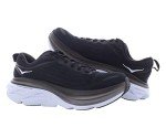 Hoka Women's Bondi 8 Sneaker, Black/White, 9.5