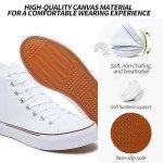 Adokoo Men’s High Top Canvas Sneakers – Black & White
