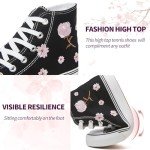 Kufeiti Women's High Top Embroidered Canvas Sneakers