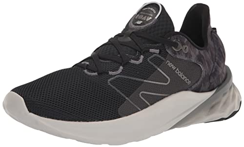 New Balance Men's Fresh Foam Roav V2 Running Shoe, Black/Silver Metallic, 10.5