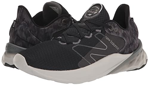 New Balance Men's Fresh Foam Roav V2 Running Shoe, Black/Silver Metallic, 10.5