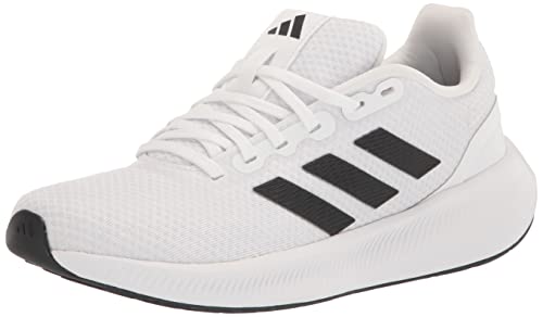 adidas Women's Run Falcon 3.0 Sneaker (White/Black, Size 8)