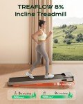 TREAFLOW Portable Under Desk Treadmill with Incline