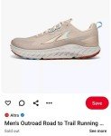 Altra Men's Outroad Trail Running Shoes - Tan Size 10.5