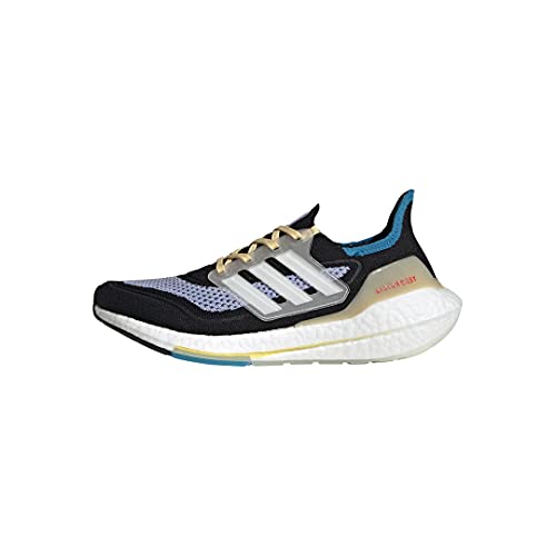 Adidas Ultraboost 21 Women's Running Shoes, Black/White/Violet 8