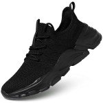 Men's Lightweight Slip-On Sports Sneakers - Black