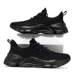 Men's Lightweight Slip-On Sports Sneakers - Black