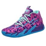 Men's High Top Basketball Sneakers - Purple