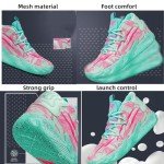 Men's High Top Basketball Sneakers - Purple