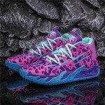 Men's High Top Basketball Sneakers - Purple