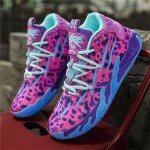 Men's High Top Basketball Sneakers - Purple