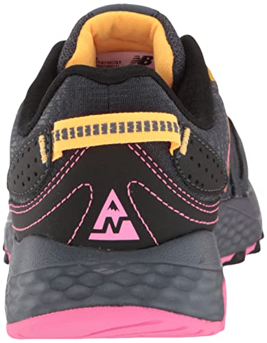 New Balance Women's 410 V7 Trail Running Shoe, Grey/Pink/Orange, 8.5 Wide