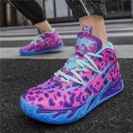 Men's High Top Basketball Sneakers - Purple