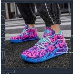 Men's High Top Basketball Sneakers - Purple