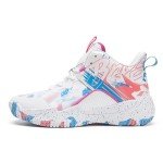 Ultra-Light High Top Basketball Sneakers - White/Pink